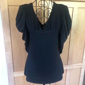 jump black balloon 3/4 sleeve Top size Medium